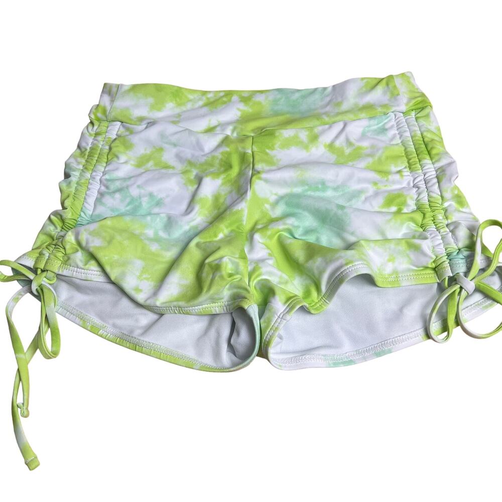 SHEIN Women's Neon Yellow-Green Swim Shorts - Size Medium - NWT